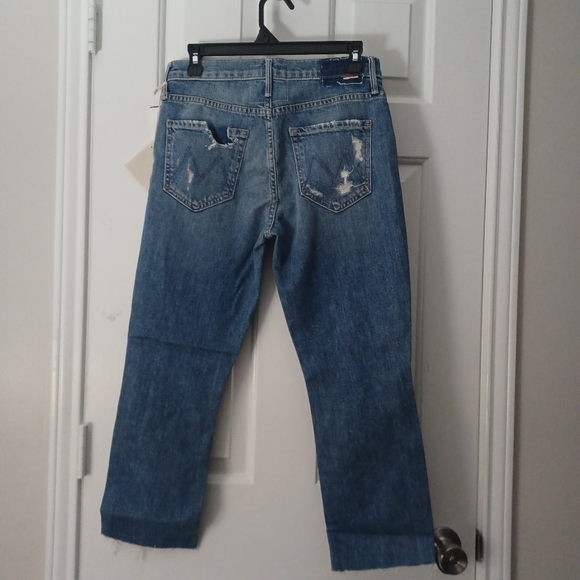 NEW Mother Superior Mid Rise Fly Cut Cropped Ankle Jeans Sz 28 - Picture 6 of 10